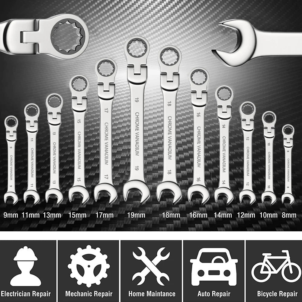 Flex Head Wrench Set